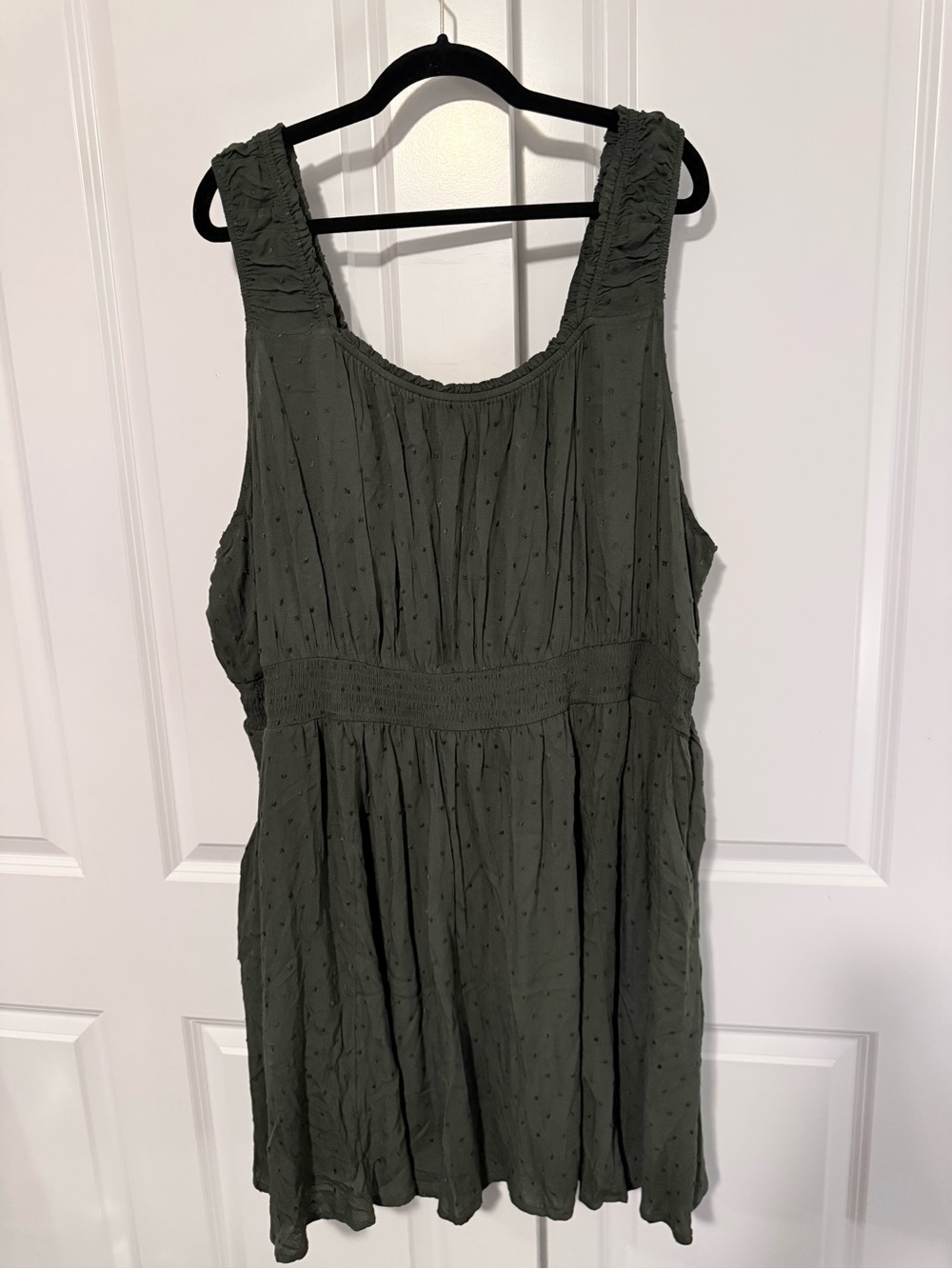 torrid Olive Green Textured Sleeveless Mini Dress